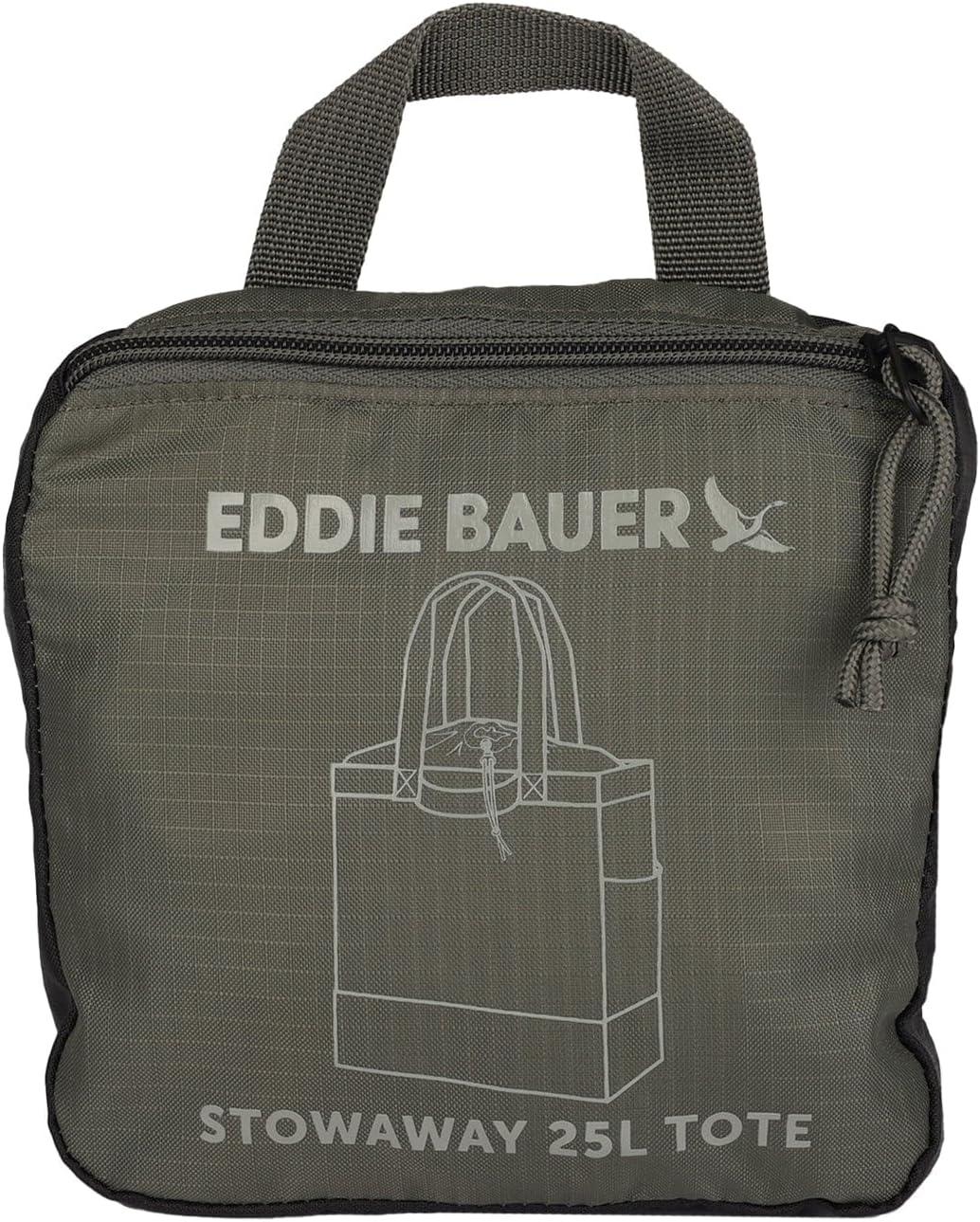 imageEddie Bauer Stowaway Packable Tote Bag Lightweight Compact Cinch Closure Ripstop Nylon 25l CapacitySpruce