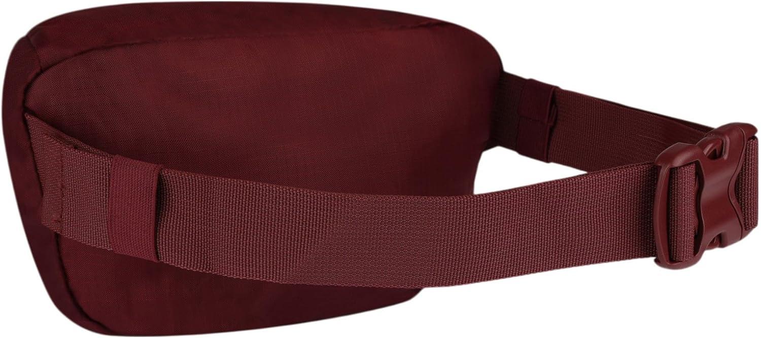imageEddie Bauer Stowaway Packable Waistpack Sling Fanny Travel Lightweight Outdoor Ripstop PolyesterBlack Cherry