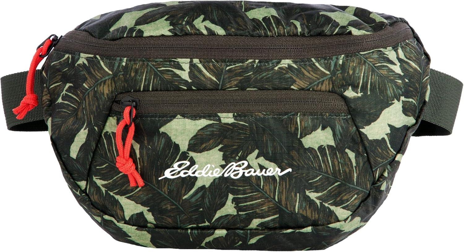 imageEddie Bauer Stowaway Packable Waistpack Sling Fanny Travel Lightweight Outdoor Ripstop PolyesterDark Loden