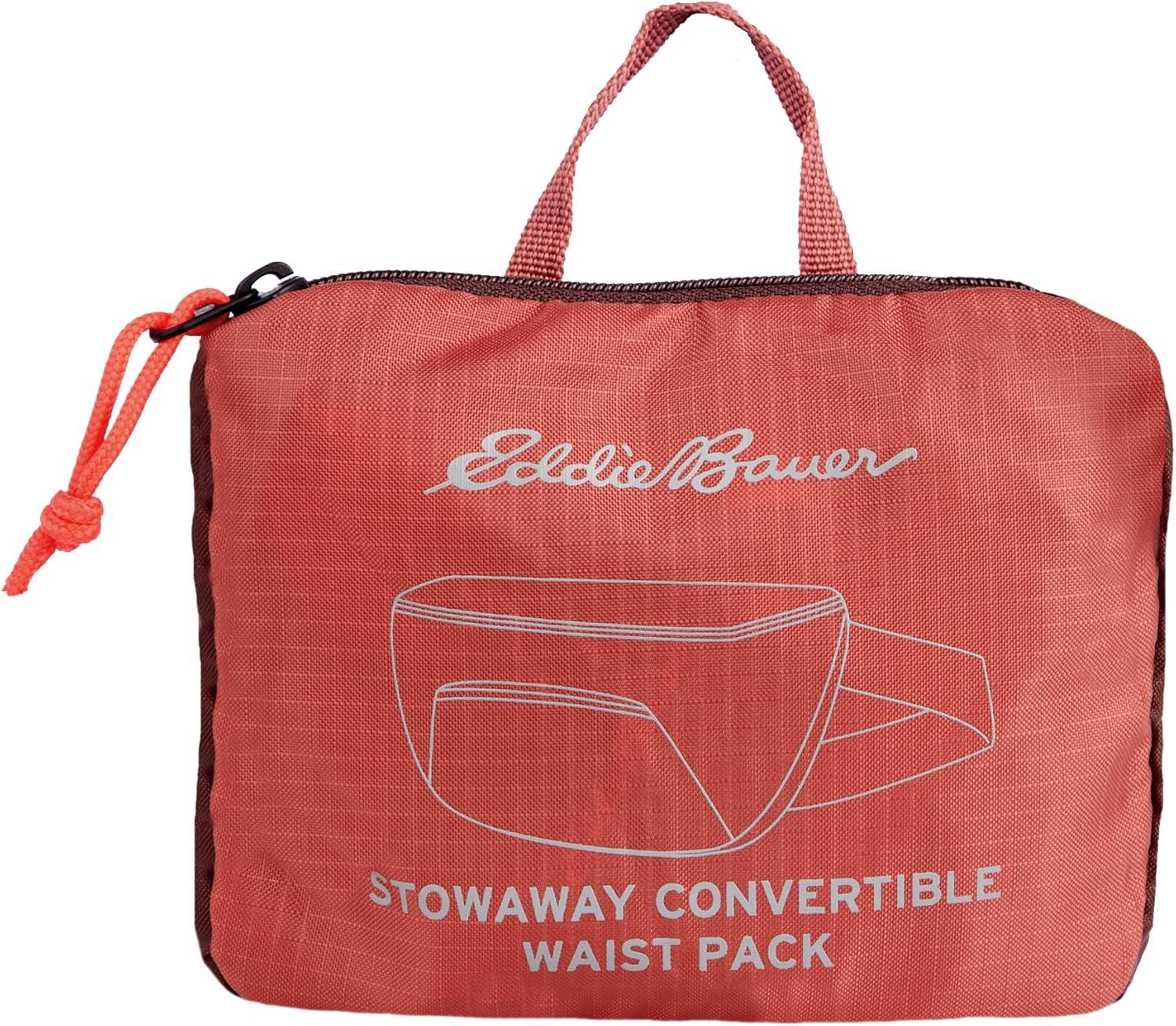 imageEddie Bauer Stowaway Packable Waistpack Sling Fanny Travel Lightweight Outdoor Ripstop PolyesterMaroon