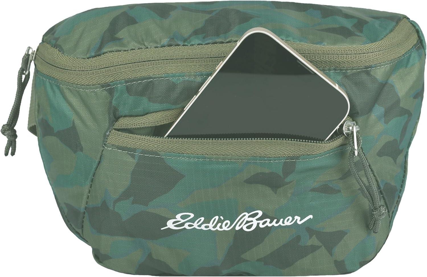 imageEddie Bauer Stowaway Packable Waistpack Sling Fanny Travel Lightweight Outdoor Ripstop PolyesterSprig Green
