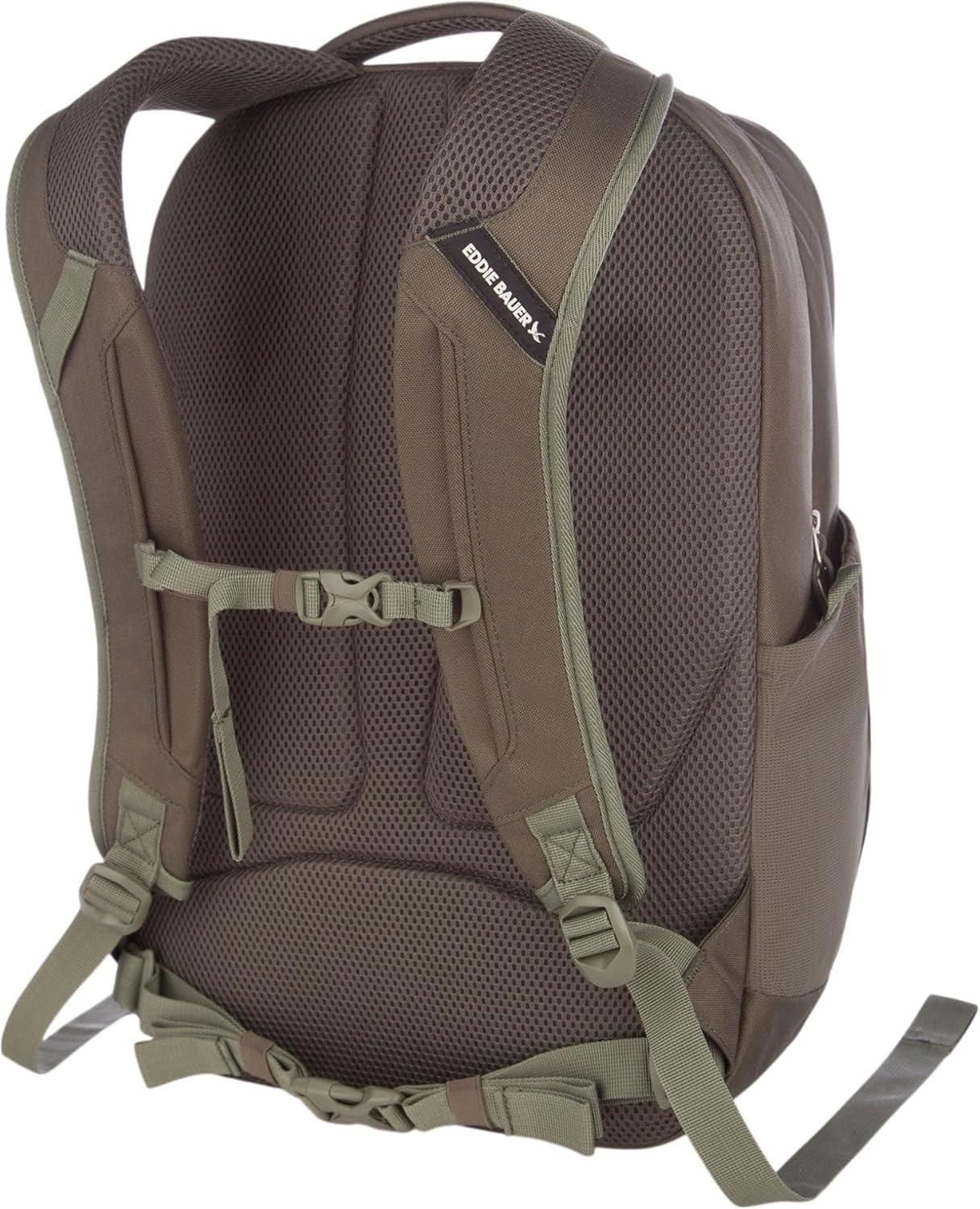 imageEddie Bauer Trail Ends Backpack 28L Laptop Sleeve Everyday Carry Travel Work Commuting Stretch Side Pockets Padded Shoulder Straps Mesh Back BrookSpruce