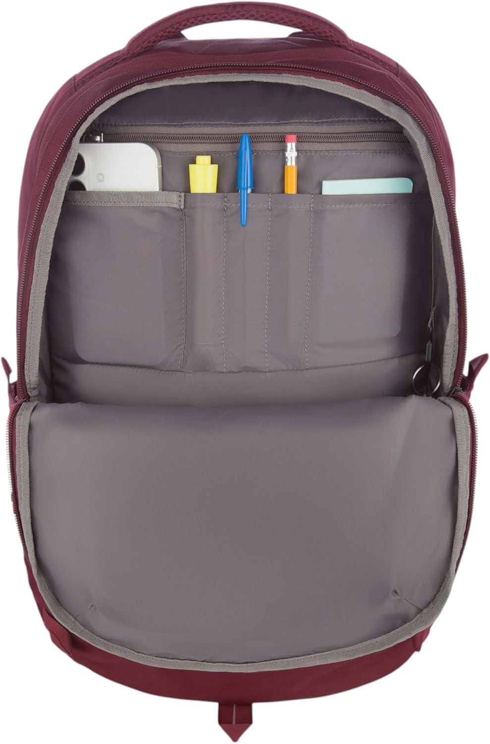 imageEddie Bauer Trail Ends Backpack 28L Laptop Sleeve Everyday Carry Travel Work Commuting Stretch Side Pockets Padded Shoulder Straps Mesh Back BrookBlack Cherry