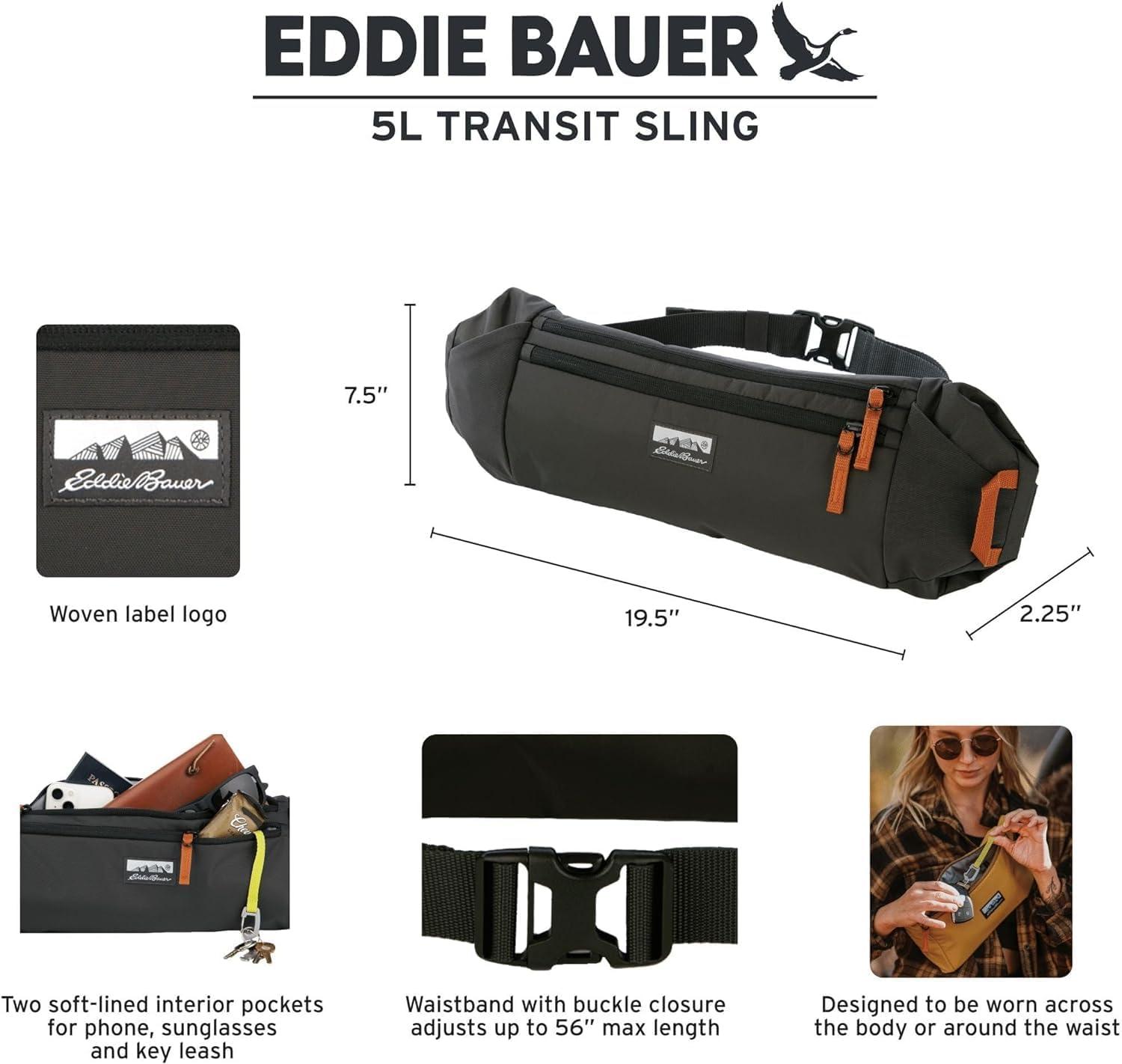 imageEddie Bauer Transit Sling Bag with Adjustable WaistbandRedwood