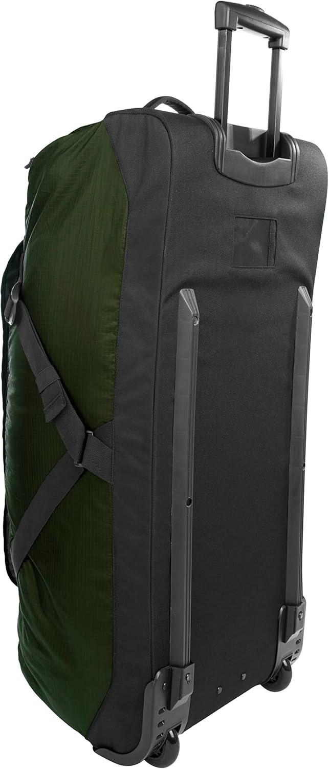 imageEddie Bauer Traverse Luggage Roller Wheels Telescoping Handle Travel Vacation Ripstop Nylon Black 31quotDark Loden