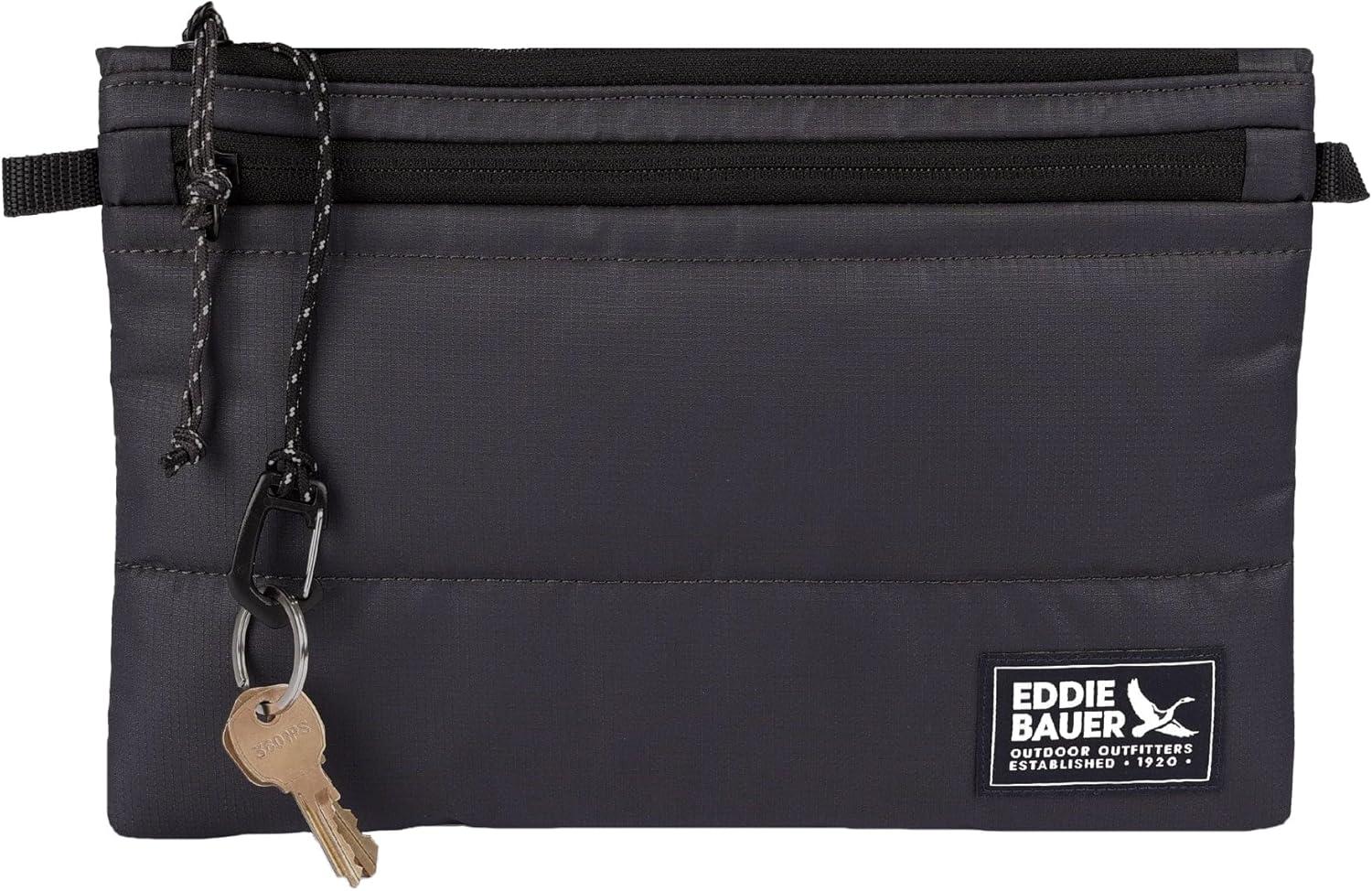 imageEddie Bauer Womens Crossbody Bag Everyday Carry Travel Vacation Small Shoulder Strap Lightweight Puffer Carbon One Size