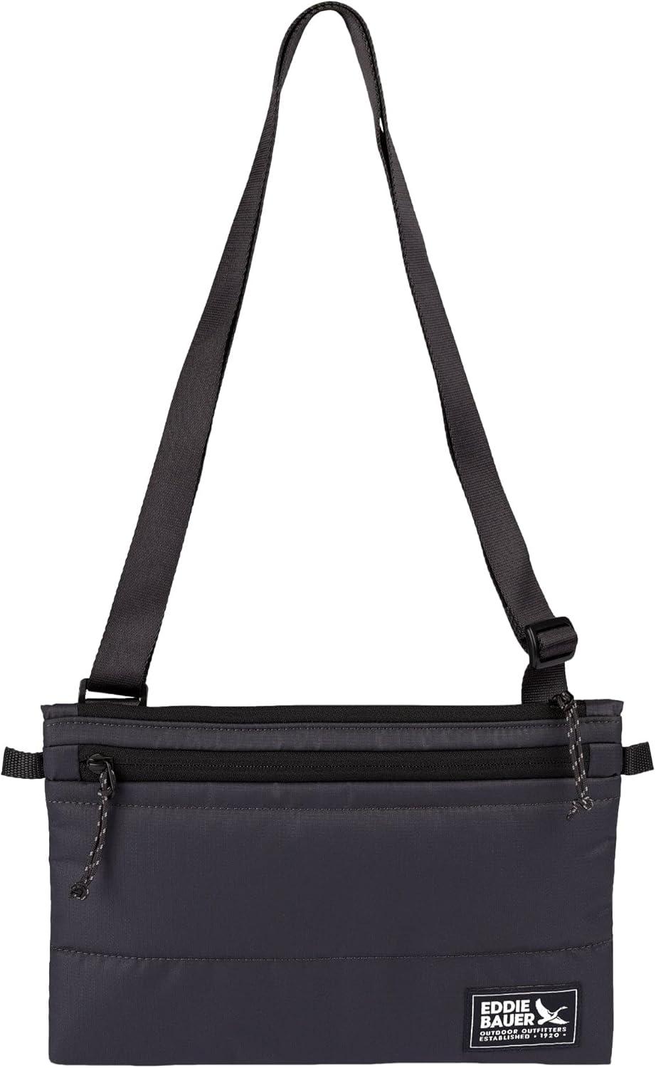 imageEddie Bauer Womens Crossbody Bag Everyday Carry Travel Vacation Small Shoulder Strap Lightweight Puffer Carbon One Size