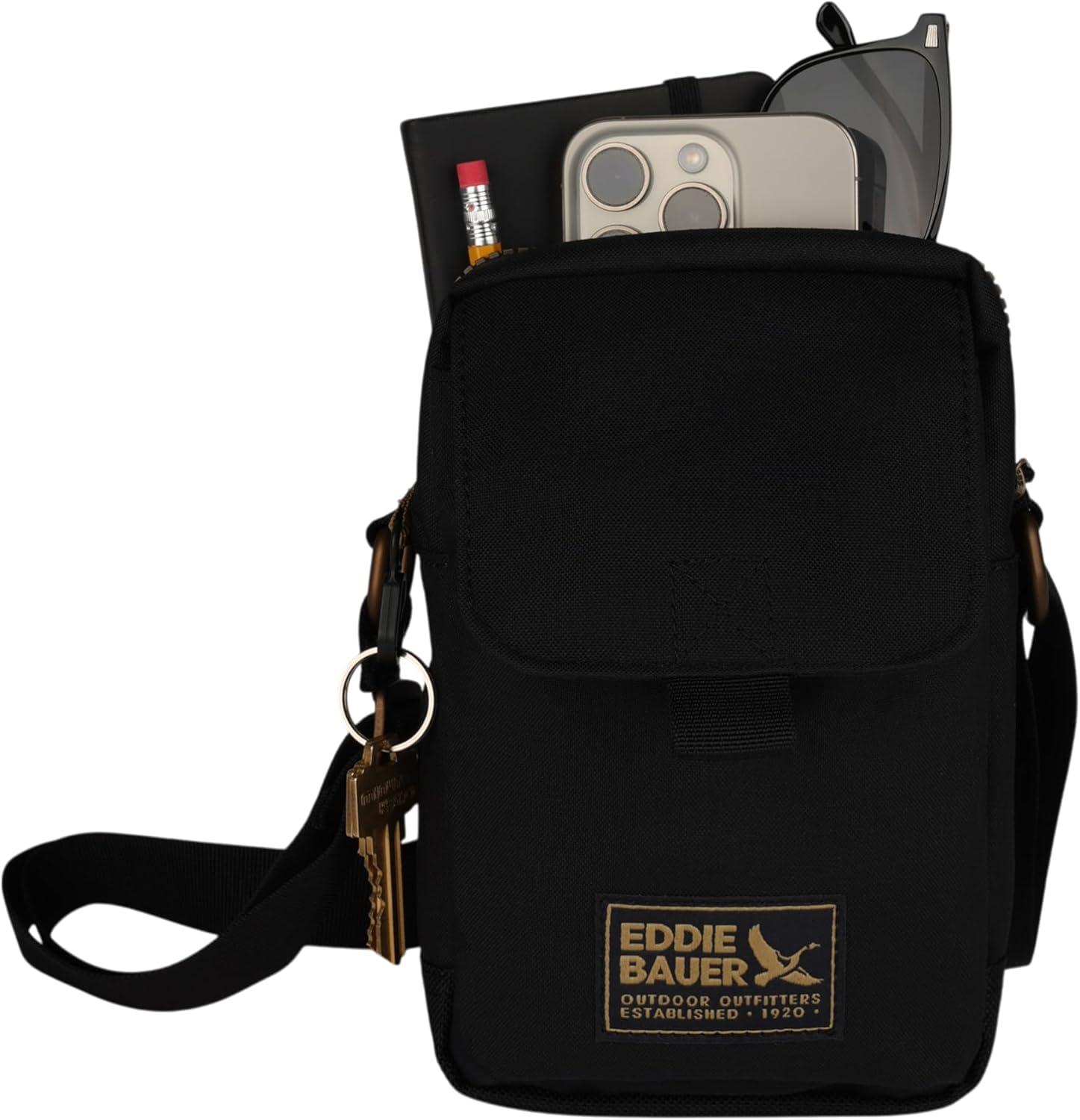 imageEddie Bauer Womens Crossbody Bag Everyday Carry Travel Vacation Small Shoulder Strap LightweightBygone Black