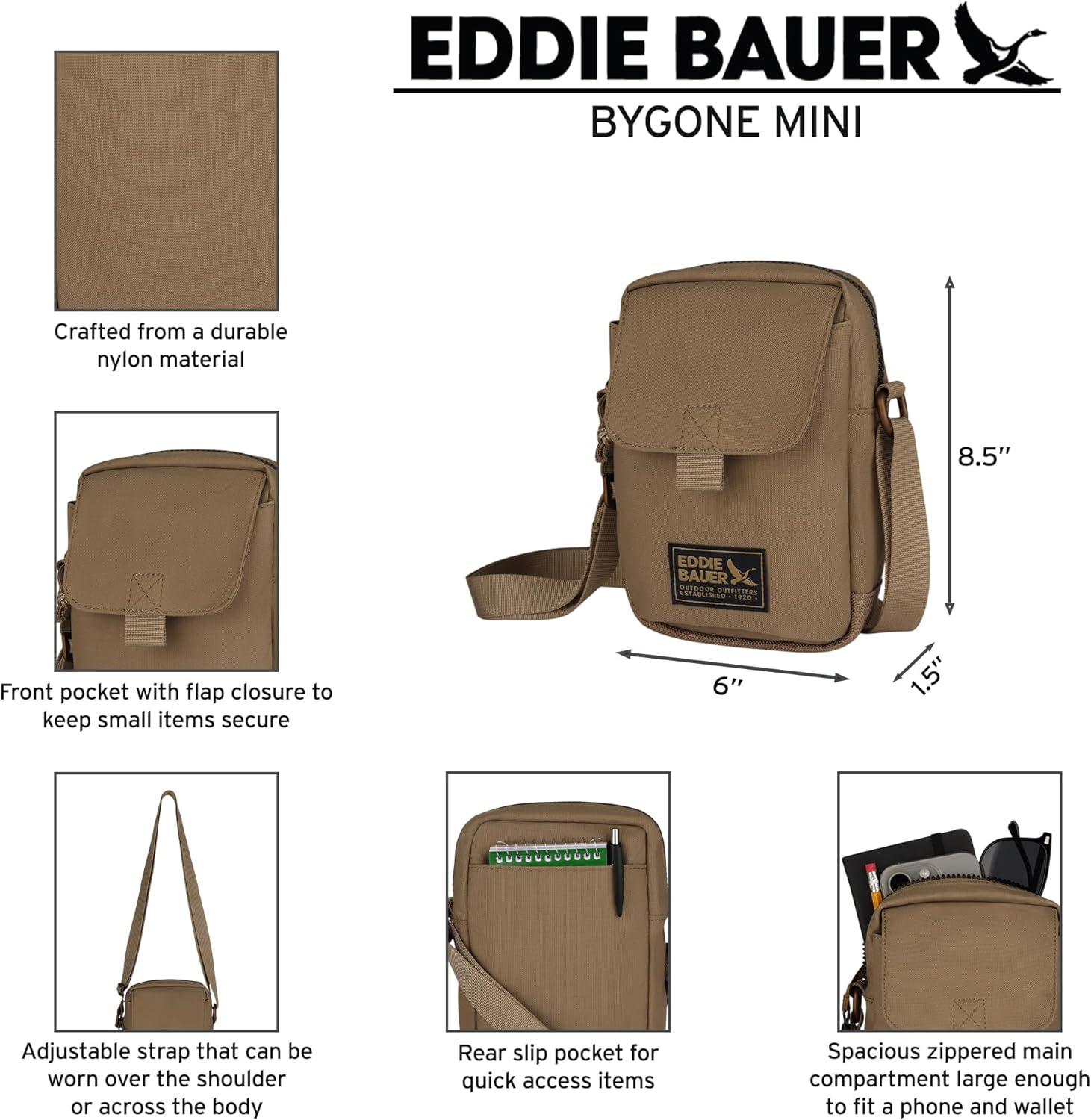 imageEddie Bauer Womens Crossbody Bag Everyday Carry Travel Vacation Small Shoulder Strap LightweightBygone Black