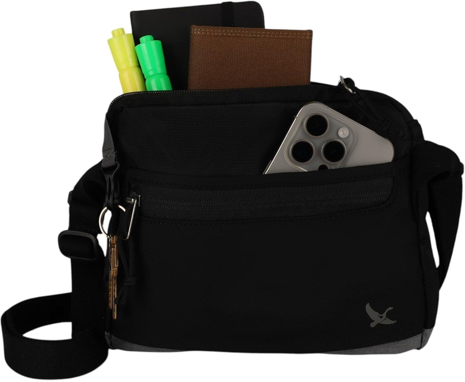 imageEddie Bauer Womens Crossbody Bag Everyday Carry Travel Vacation Small Shoulder Strap LightweightSkylar Black