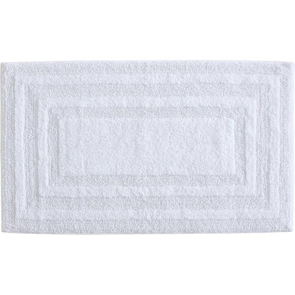 imageEddie Bauer Bathroom Rug 100 Soft Plush Tufted Cotton Bath Rug Highly Absorbent QuickDry and SkidResistant Backing Logan White 24quot x 40quot