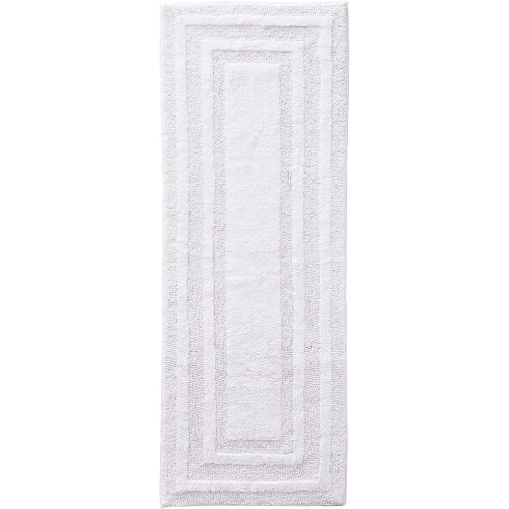 imageEddie Bauer Bathroom Rug 100 Soft Plush Tufted Cotton Runner Rug Highly Absorbent QuickDry and SkidResistant Backing Logan White 22quot x 60quotWhite