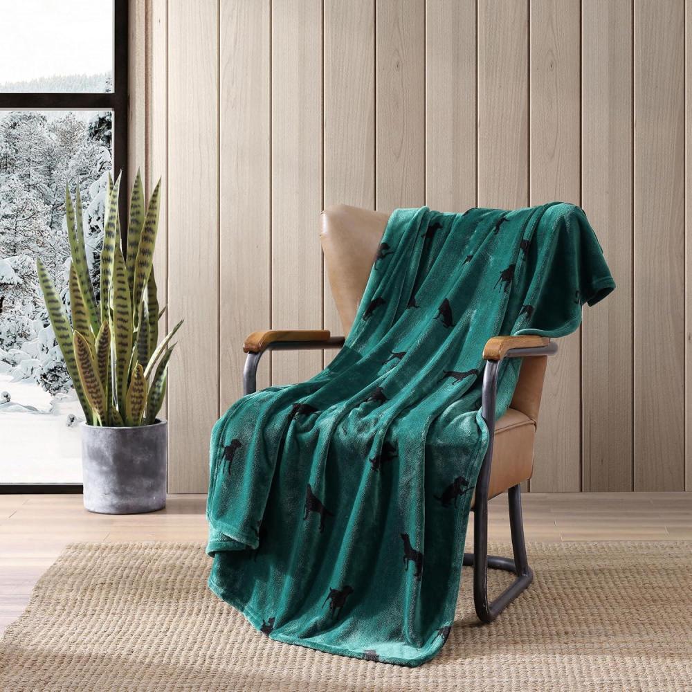 imageEddie Bauer  Throw Blanket UltraSoft ampamp Reversible Plush Blanket Oversized Bedding for Couch or Bed Trailhead Plaid Red 60quot x 70quotBuddy the Dog Green