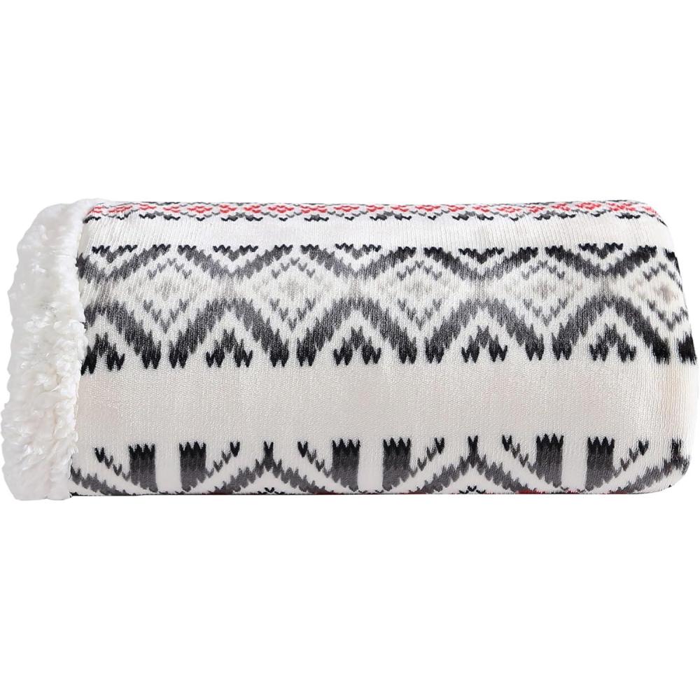 imageEddie Bauer Throw Blanket UltraSoft ampamp Reversible Plush Blanket Oversized Bedding for Couch or Bed Trailhead Plaid Red 60quot x 70quotMountain Village Red