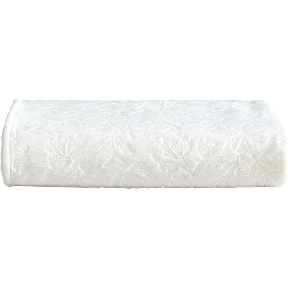 imageEddie Bauer  Throw Blanket UltraSoft ampamp Reversible Plush Blanket Oversized Bedding for Couch or Bed Trailhead Plaid Red 60quot x 70quotWoodblock Floral White