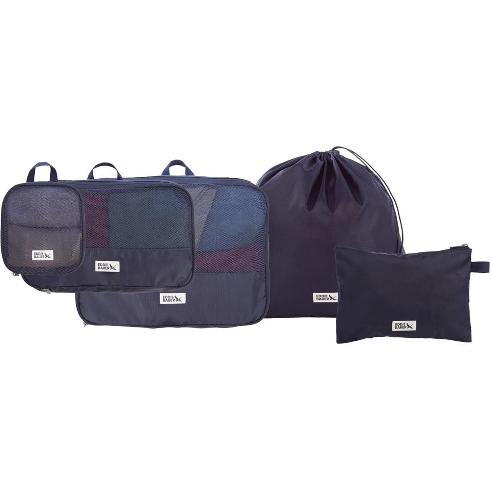 imageEddie Bauer 5 Set Packing Organizer Cubes for Suitcases Travel Essentials for Carry on Lugagge Oganizer Bags Set Accessories BlackBrook