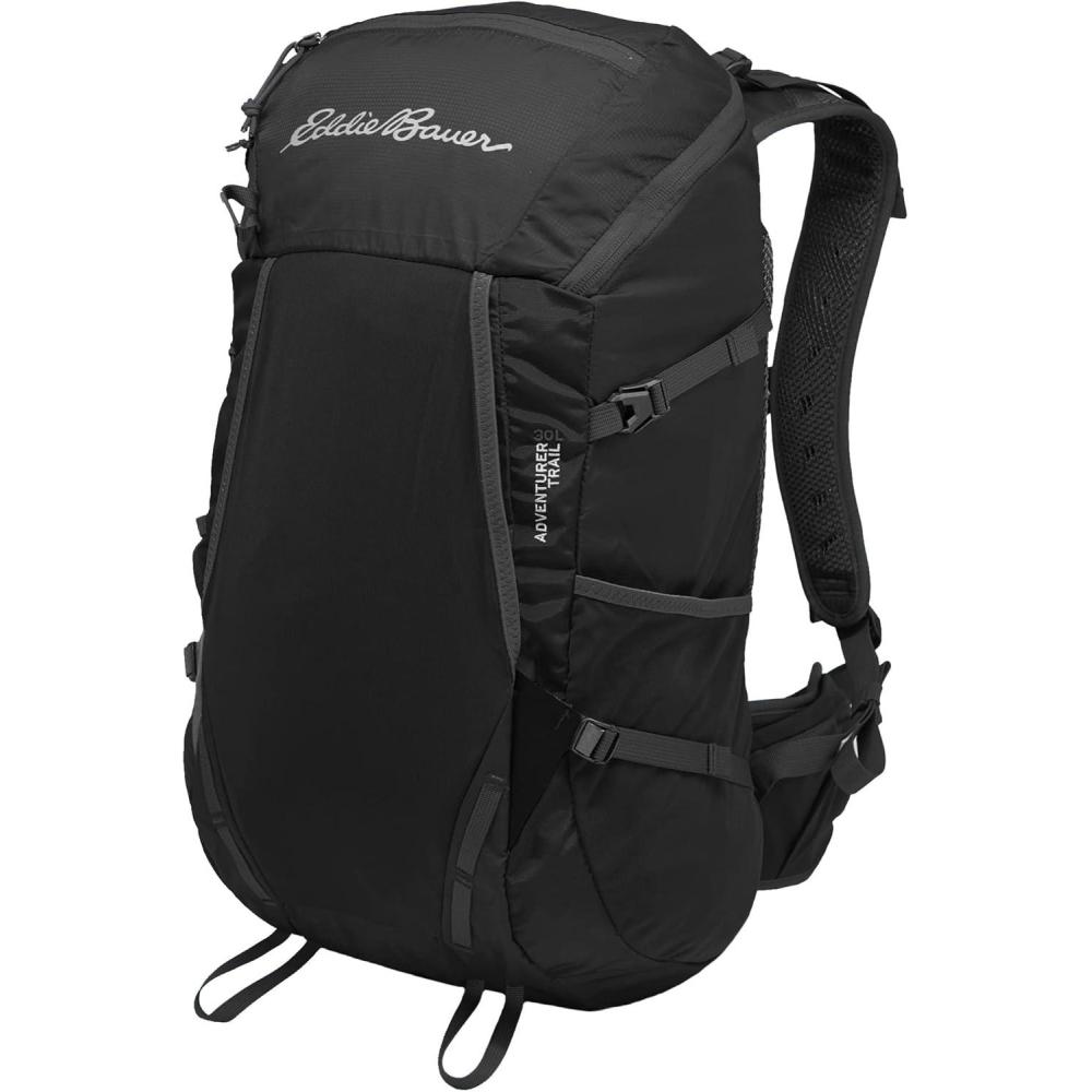 imageEddie Bauer Adventurer Backpack with Organization Compartments and HydrationLaptop Compatible Sleeve Adventurer True Blue 30LTrail Adventurer Black
