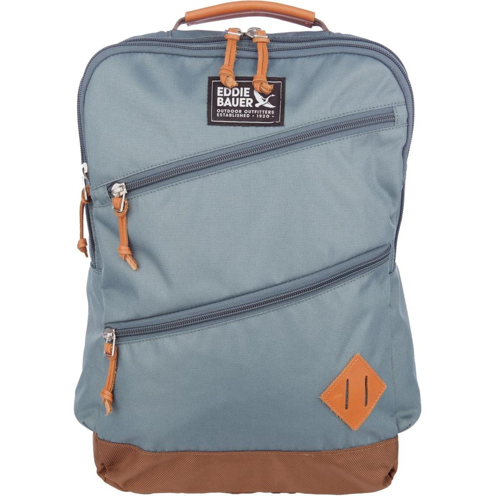 imageEddie Bauer Bygone Backpack Retro Design Laptop Sleeve Travel Work Hiking Durable Nylon 25L Light Heather GreyDragonfly