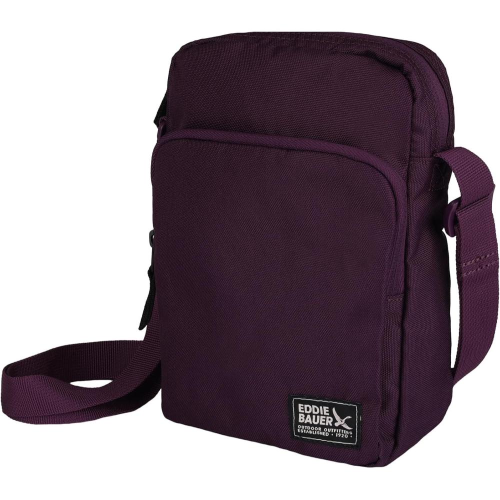 imageEddie Bauer Jasper Crossbody Bag with Zippered Main Compartment and Adjustable Shoulder StrapDark Plum