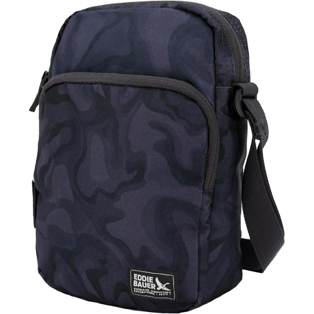 imageEddie Bauer Jasper Crossbody Bag with Zippered Main Compartment and Adjustable Shoulder StrapFrost Gray