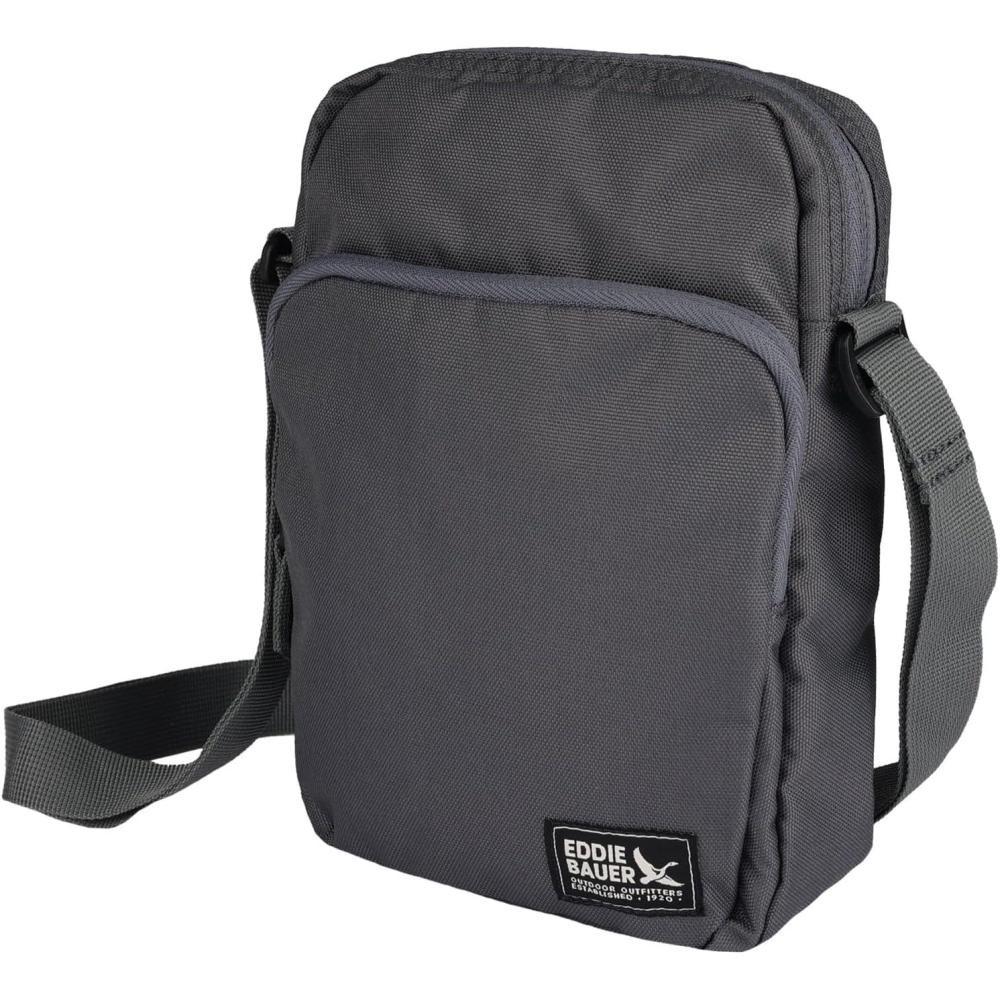 imageEddie Bauer Jasper Crossbody Bag with Zippered Main Compartment and Adjustable Shoulder StrapSlate