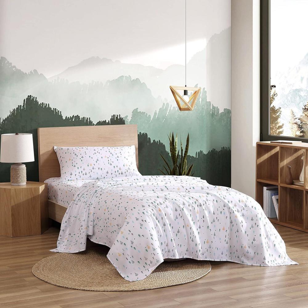 imageEddie Bauer Kids  Twin Sheets StainResistant Toddler Bedding with Matching Shams Super Soft Ideal Boy Room Essentials Fish Lake White TwinDreamland Green