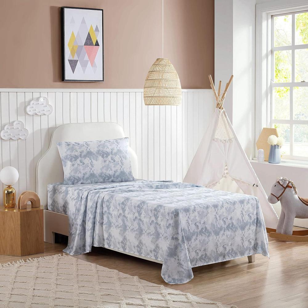 imageEddie Bauer Kids  Twin Sheets StainResistant Toddler Bedding with Matching Shams Super Soft Ideal Girl Room Essentials Poppy Plaid Pink TwinSpring Water Tie Dye GreyWhite