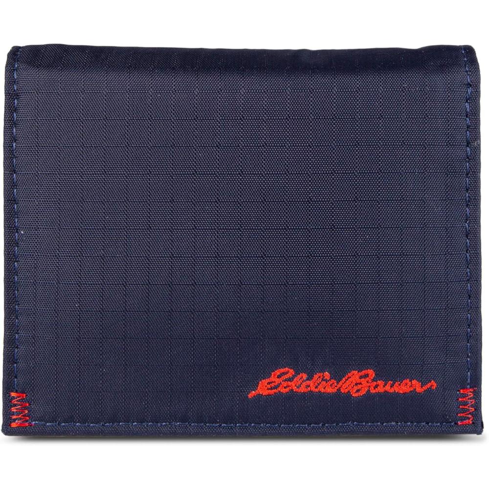 imageEddie Bauer Men Signature Passcase WalletRipstop Nylon  Navy