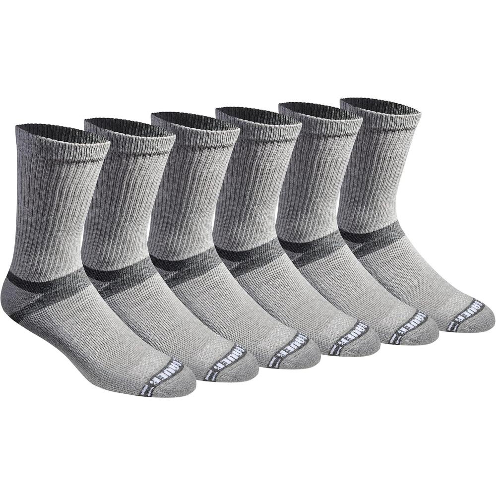 imageEddie Bauer Mens Dura Dri Moisture Control Crew Socks 6 Or 12 PairsGrey 6 Pairs