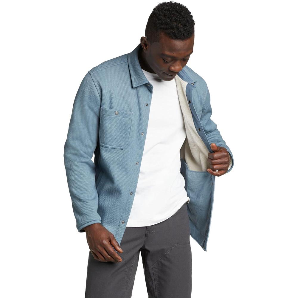 imageEddie Bauer Mens Faux ShearlingLined Thermal ShirtChambray Blue