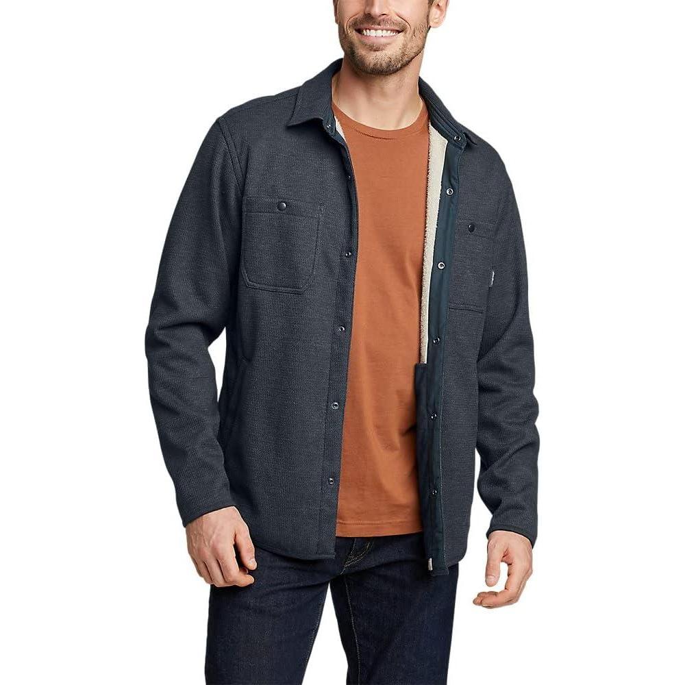 imageEddie Bauer Mens Faux ShearlingLined Thermal ShirtStorm