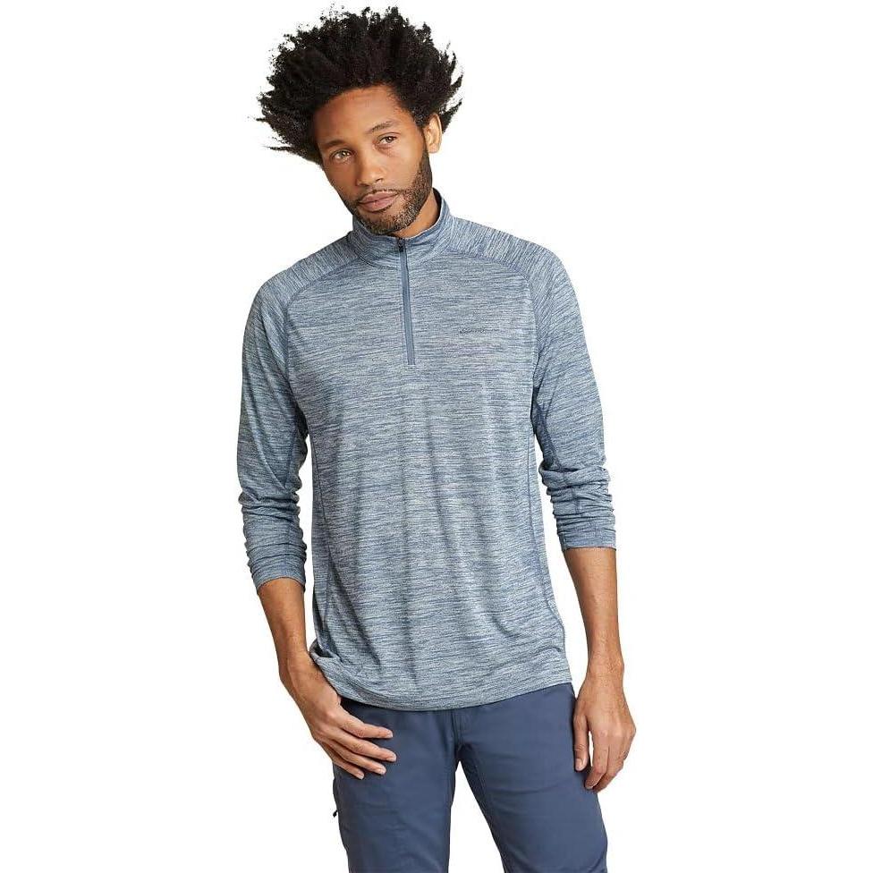 imageEddie Bauer Mens Resolution LongSleeve 14ZipBlue Haze