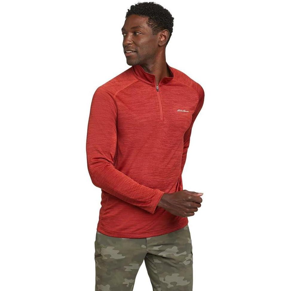 imageEddie Bauer Mens Resolution LongSleeve 14ZipRed Clay