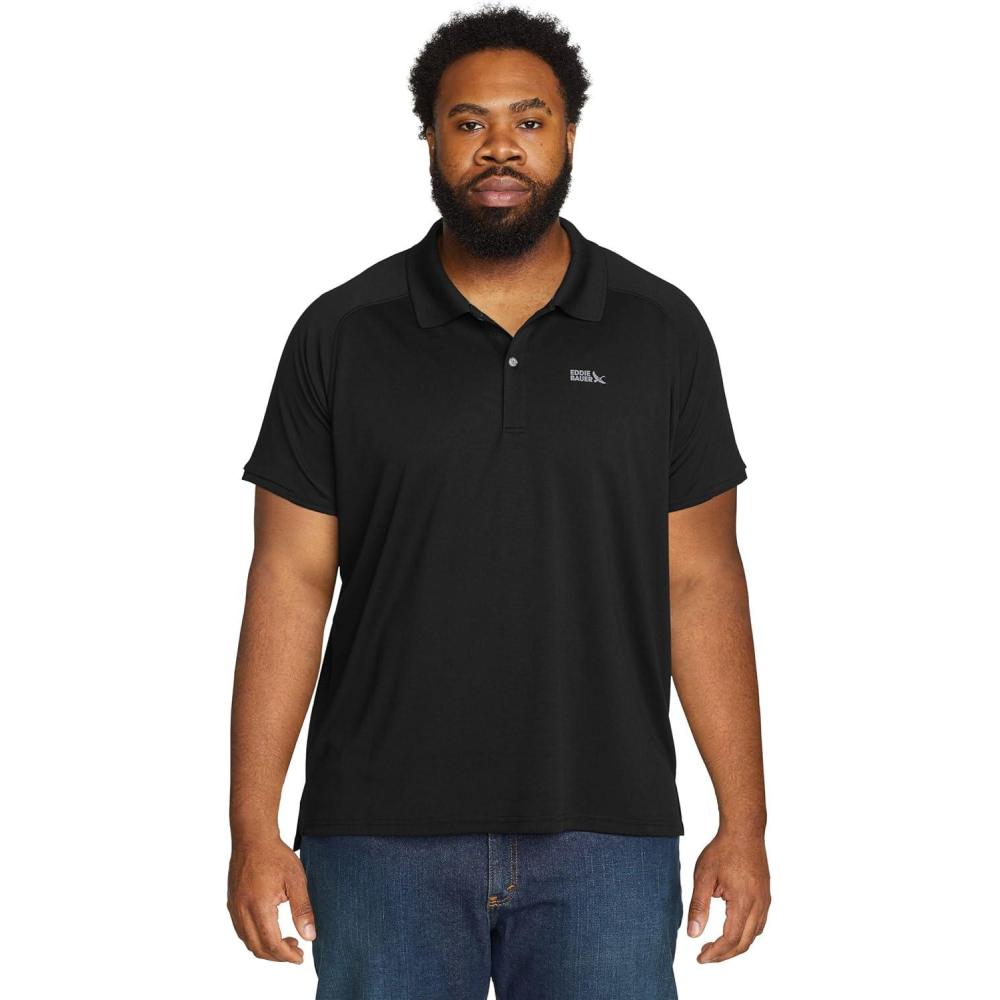 imageEddie Bauer Mens Resolution Pro ShortSleeve Polo 20Blck