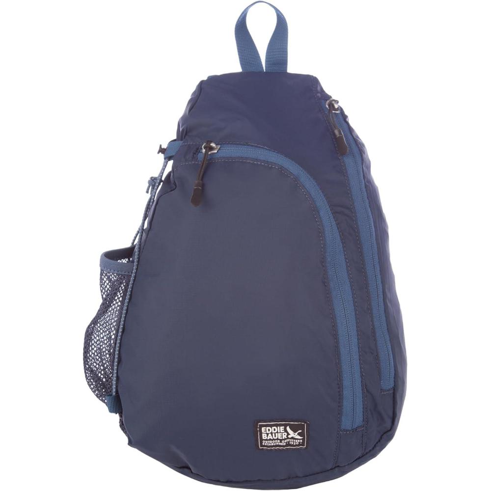 imageEddie Bauer Ripstop 8L Shoulder Sling Pack with Padded AirMesh Adjustable Crossbody Strap for Right or Left Handed Fit  BlackBrook