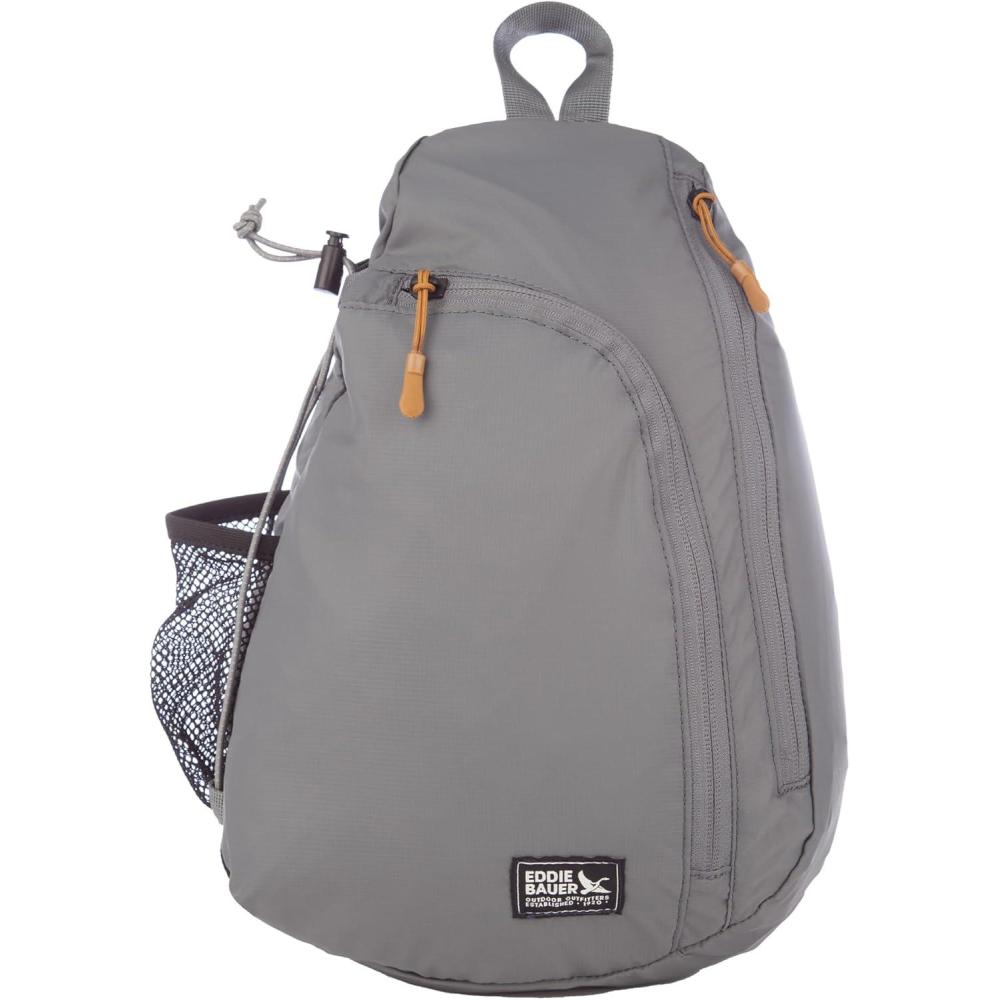 imageEddie Bauer Ripstop 8L Shoulder Sling Pack with Padded AirMesh Adjustable Crossbody Strap for Right or Left Handed Fit  BlackSlate