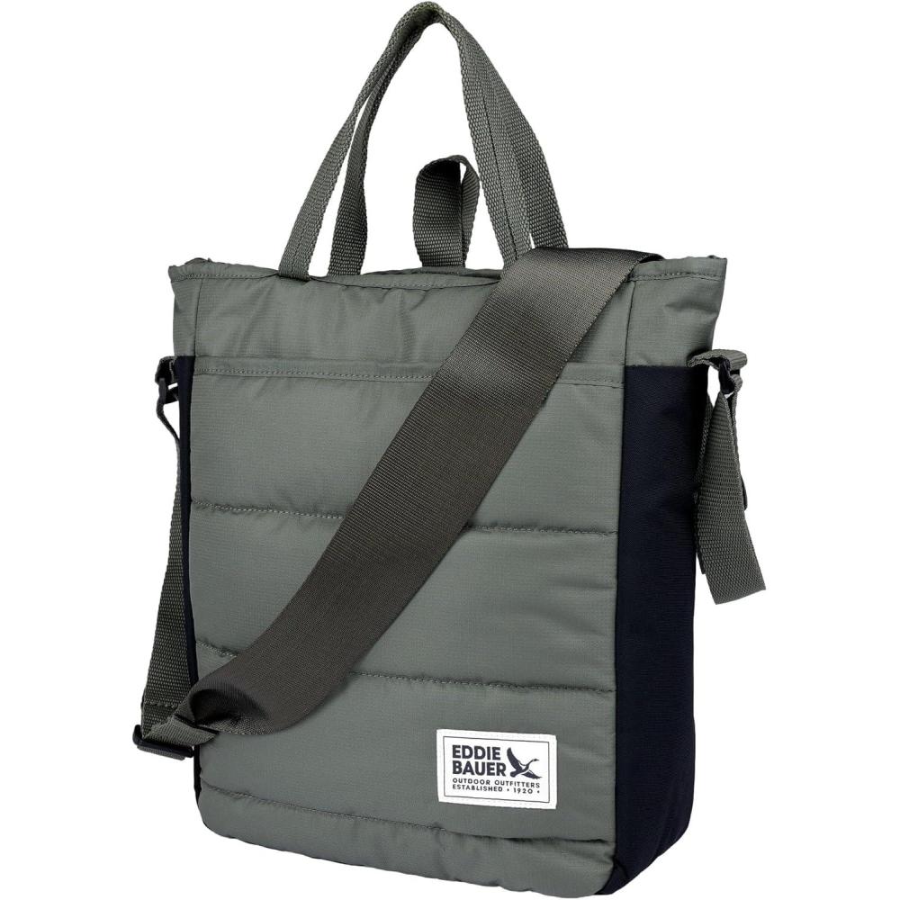 imageEddie Bauer Ripstop Nylon Puffer Day Tote Bag Everyday Carry Tote Travel VacationSprig
