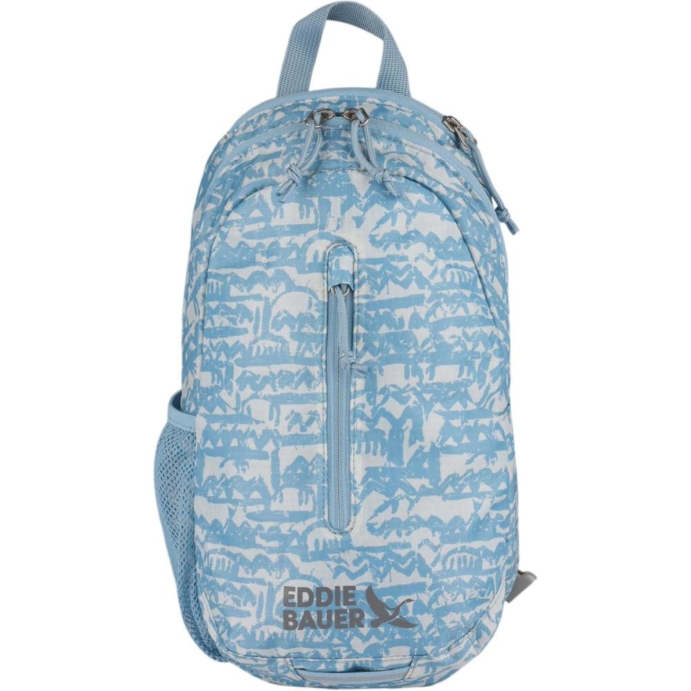 imageEddie Bauer Stowaway Packable Sling Bag Foldable Travel Outdoor Lightweight Compact Everyday Carry Ripstop Nylon 10L Dark SmokeBlue Fog