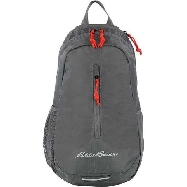 imageEddie Bauer Stowaway Packable Sling Bag Foldable Travel Outdoor Lightweight Compact Everyday Carry Ripstop Nylon 10L Dark SmokeDark Smoke