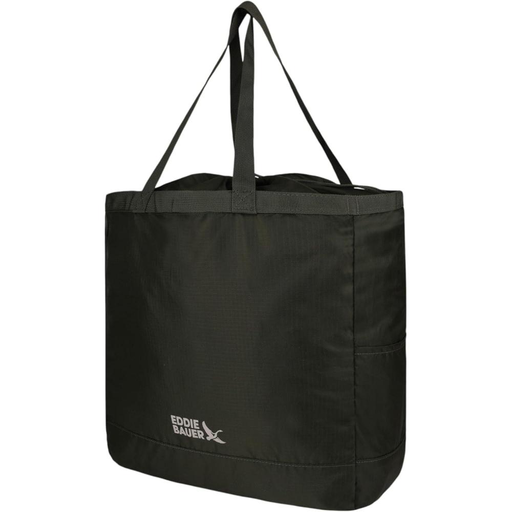 imageEddie Bauer Stowaway Packable Tote Bag  Lightweight  Compact  Cinch Closure  Ripstop Nylon  25l CapacityDark Forest