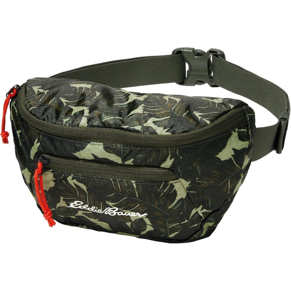 imageEddie Bauer Stowaway Packable Waistpack Sling Fanny Travel Lightweight Outdoor Ripstop PolyesterDark Loden