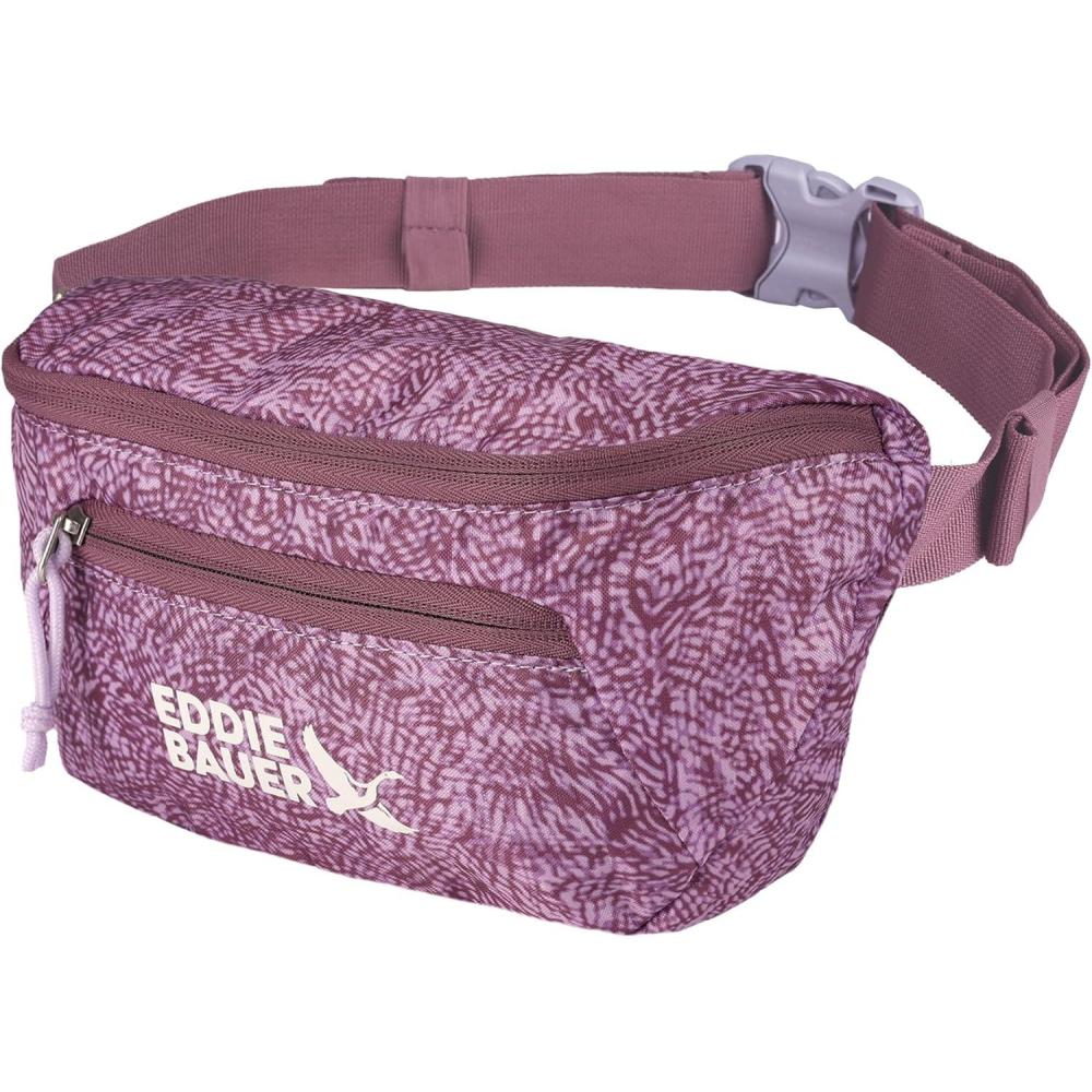 imageEddie Bauer Stowaway Packable Waistpack Sling Fanny Travel Lightweight Outdoor Ripstop PolyesterLilac