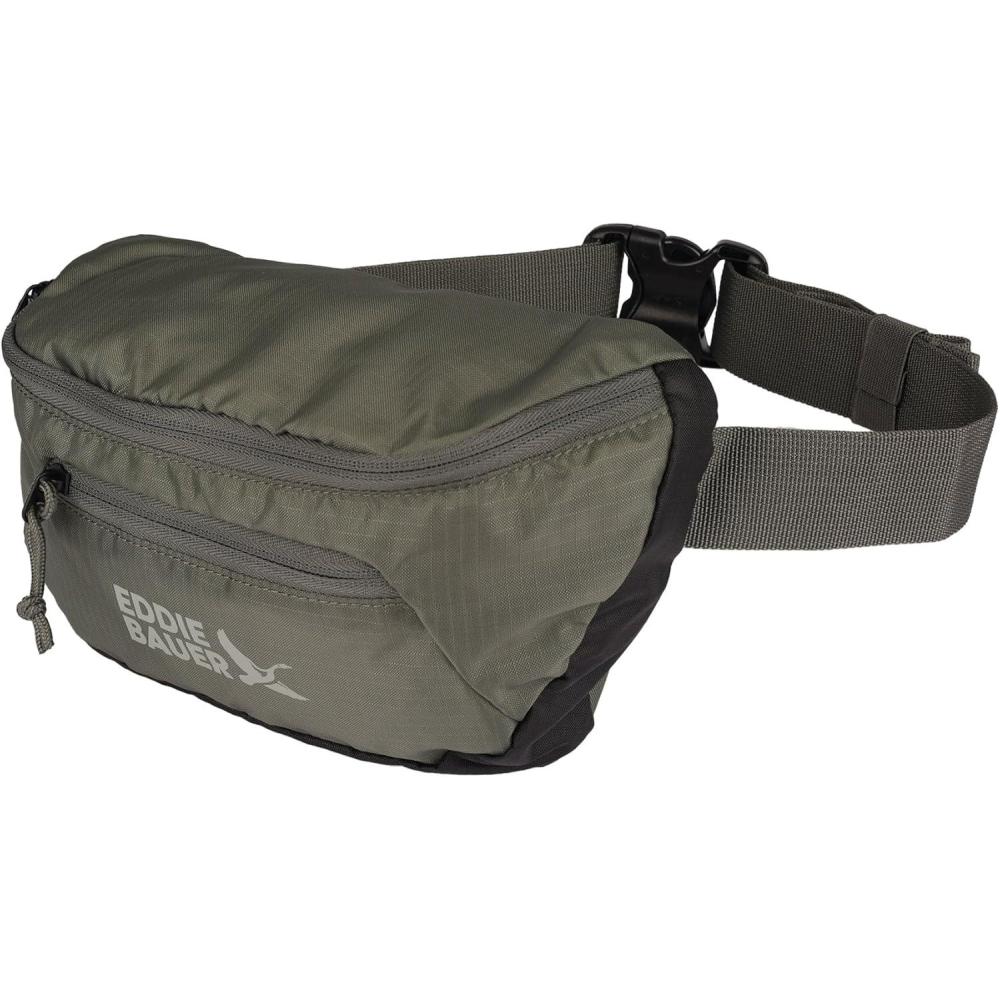 imageEddie Bauer Stowaway Packable Waistpack Sling Fanny Travel Lightweight Outdoor Ripstop PolyesterSpruce Green
