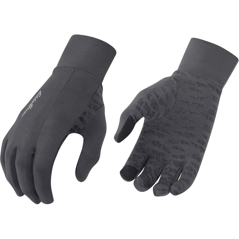 imageEddie Bauer Touchscreen Warm Running Glove Liners Standard Mens and Womens Cool Weather Gloves Assorted Colors SMXLDark Grey