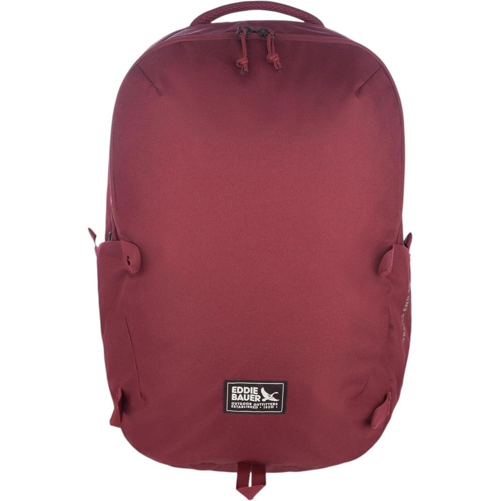 imageEddie Bauer Trail Ends Backpack 28L Laptop Sleeve Everyday Carry Travel Work Commuting Stretch Side Pockets Padded Shoulder Straps Mesh Back BrookBlack Cherry