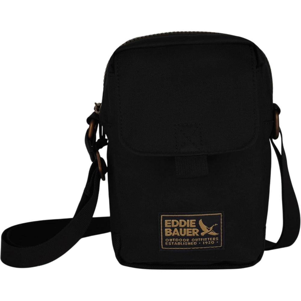 imageEddie Bauer Womens Crossbody Bag  Everyday Carry  Travel  Vacation  Small  Shoulder Strap  LightweightBygone  Black