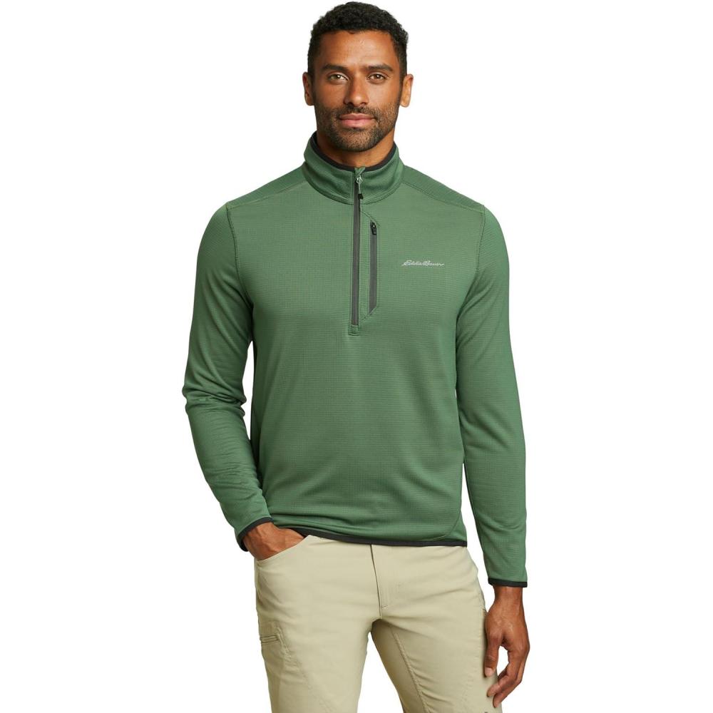 imageEddie Bauer mens Activator Grid Longsleeve Halfzip FleeceIrish Green