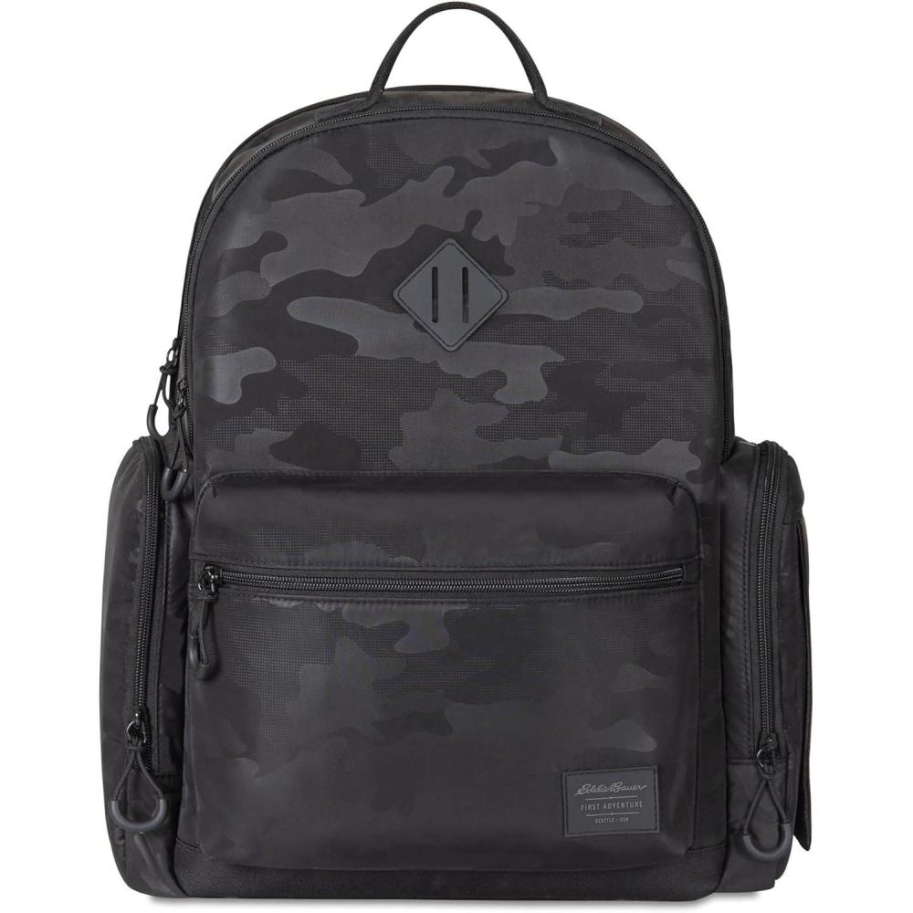 imageNOJO Eddie Bauer Cascade Backpack Diaper BagCamo Black Gray