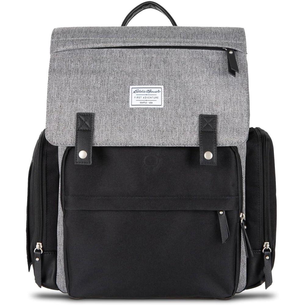 imageNOJO Eddie Bauer Cascade Backpack Diaper BagCascade Sport Black Gray