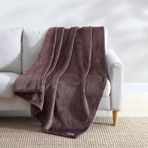 Eddie Bauer – Blanket, Super Soft Reversible Sherpa & Brushed Fleece Bedding, Throw Blankets for Couch, Ideal for Lounging (Ultra Lux Solid Green)(Ultra Lux Solid Brown)
